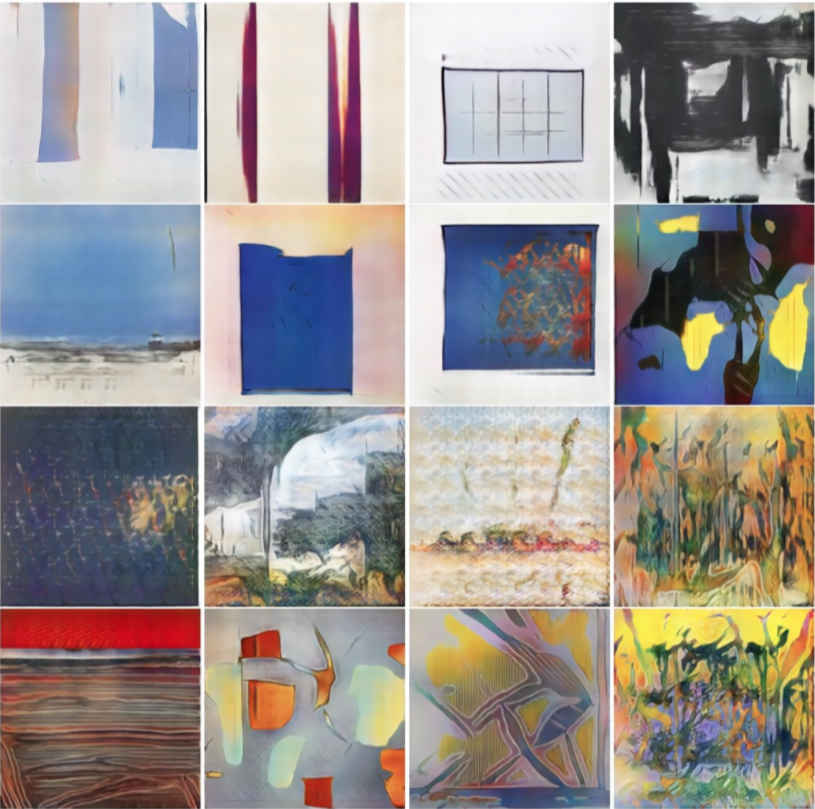 The replacement of human artists by machine generated algorithms